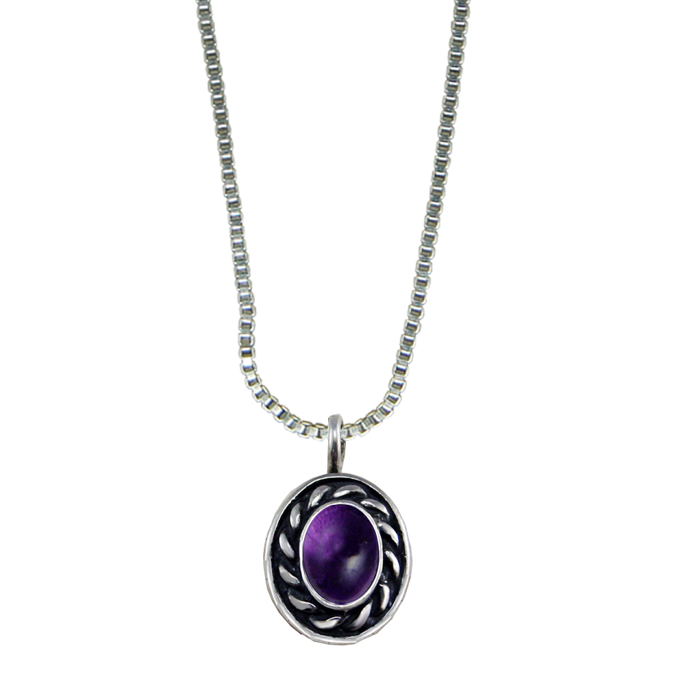 Sterling Silver Little Amethyst Pendant Necklace